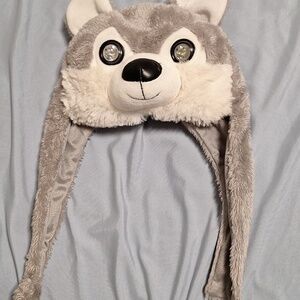 Wolf LED Headlight Hat. Headlight, warm, eclectic.